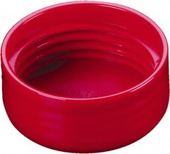 Caplugs - Round Head, Threaded Cap - Vinyl, Red - Makers Industrial Supply