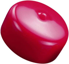 Caplugs - Round Head Cap - 9.2" OD, 1-3/4" Long, Vinyl, Red - Makers Industrial Supply