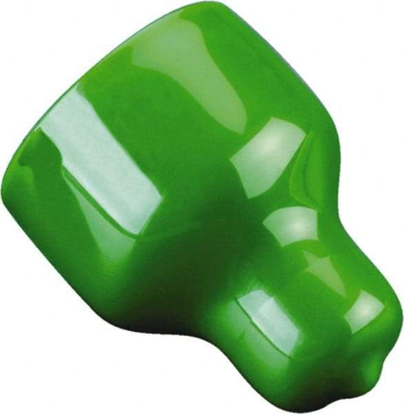 Caplugs - 1.041" ID, Pull-Tab, Round Head Cap - 1-3/8" Long, Vinyl, Green - Makers Industrial Supply