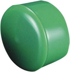 Caplugs - Round Head Cap with Flange - 0.88" OD, 1" Long, Vinyl, Yellow - Makers Industrial Supply