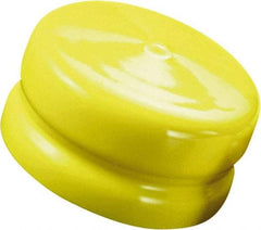 Caplugs - 6.7" ID, Push-On, Round Head Flange Cap - 6.9" OD, 19/32" Long, Vinyl, Blue - Makers Industrial Supply