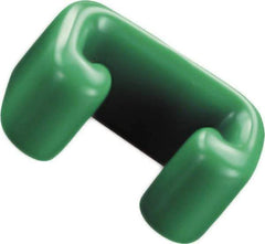 Caplugs - 1-5/8" x 3/4", Flexible Push-On U-Frame End Cap - 1-5/8" Long, Vinyl, Green - Makers Industrial Supply