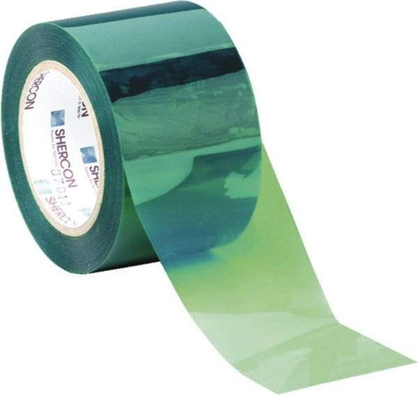 Caplugs - 2" Wide x 72 Yd Long Green Polyester Film High Temperature Masking Tape - Series PC25 2000, 6.5 mil Thick - Makers Industrial Supply