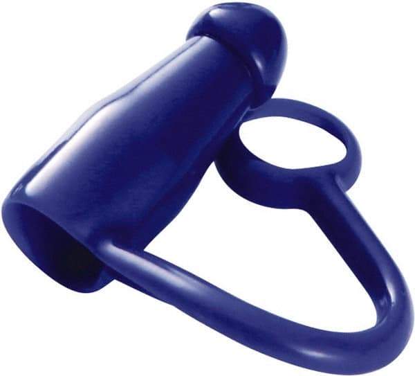 Caplugs - Round Head, Tethered Cap - 1-29/32" Long, Vinyl, Blue - Makers Industrial Supply