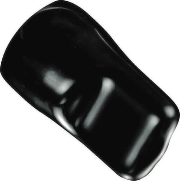 Caplugs - 0.615" ID, Pull-Tab, Round Head Masking Cap - 1-11/16" Long, Vinyl, Black - Makers Industrial Supply