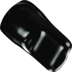 Caplugs - 0.396" ID, Pull-Tab, Round Head Masking Cap - 1-5/8" Long, Vinyl, Black - Makers Industrial Supply