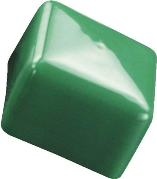 Caplugs - 7/16", Square Head Tube Cap - 0.557" OD, 1" Long, Vinyl, Red - Makers Industrial Supply