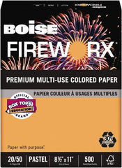 Boise - 8-1/2" x 11" Pumpkin Glow Colored Copy Paper - Use with Laser Printers, Copiers, Plain Paper Fax Machines, Multifunction Machines - Makers Industrial Supply