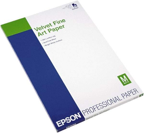 Epson - 13" x 19" White Photo Paper - Use with Inkjet Printers - Makers Industrial Supply