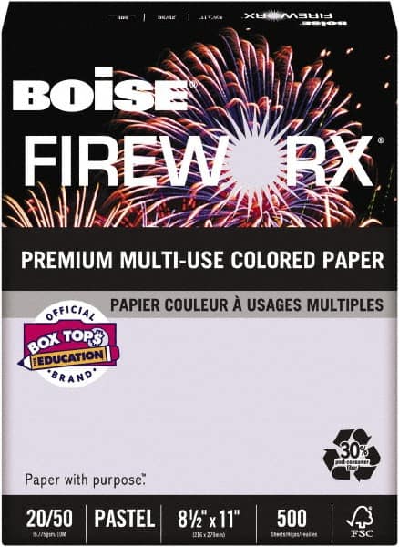 Boise - 8-1/2" x 11" Lavender Colored Copy Paper - Use with Laser Printers, Copiers, Plain Paper Fax Machines, Multifunction Machines - Makers Industrial Supply