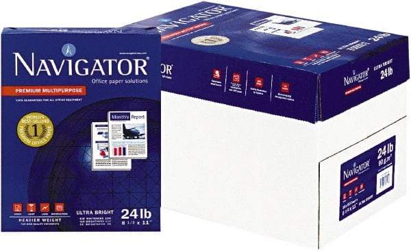 Navigator - 8-1/2" x 11" White Copy Paper - Use with Laser Printers, Copiers, Fax Machines, Multifunction Machines - Makers Industrial Supply