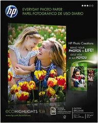 Hewlett-Packard - 8-1/2" x 11" Photo Paper - Use with Inkjet Printers - Makers Industrial Supply