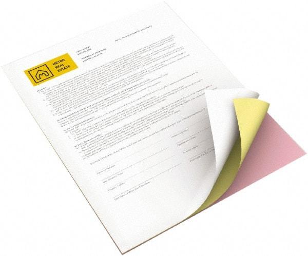 Xerox - 8-1/2" x 11" White, Canary & Pink Digital Carbonless Paper - Use with Laser Copiers, Laser Printers - Makers Industrial Supply