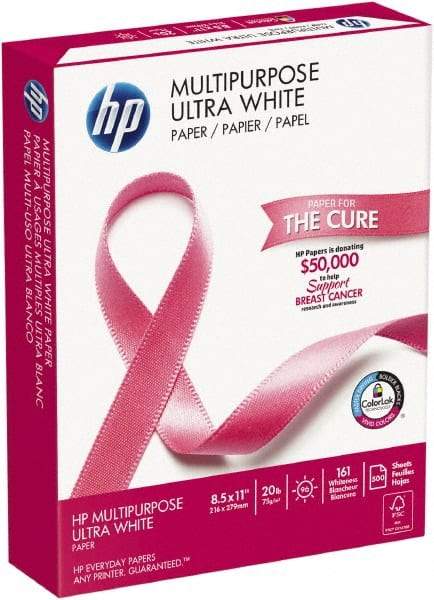 Hewlett-Packard - 8-1/2" x 11" White Copy Paper - Use with Copiers, Inkjet Printers, Laser Printers, Fax Machines - Makers Industrial Supply