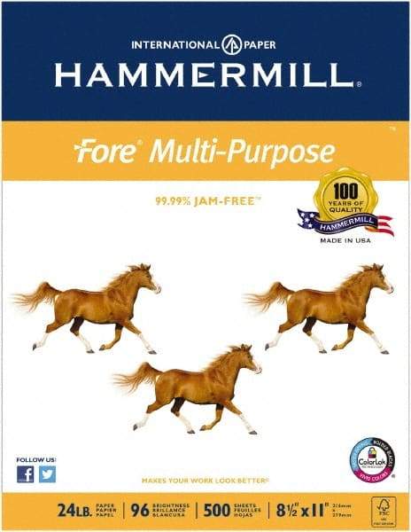 Hammermill - 8-1/2" x 11" White Copy Paper - Use with Inkjet Printers - Makers Industrial Supply