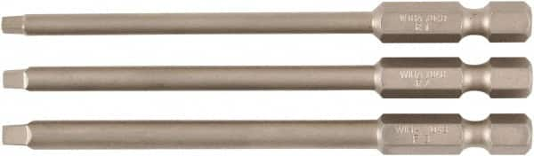 Wiha - #1, #2, #3 Square Screwdriver Bit - 90mm OAL - Makers Industrial Supply