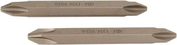 Wiha - #2, Phillips Screwdriver Bit - 1/4" Drive, - Makers Industrial Supply