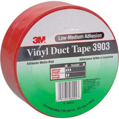 3M - 50 Yd x 49" x 6.5 mil Red Vinyl Duct Tape - Makers Industrial Supply