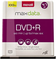 Maxell - Silver DVD+R Disc - Use with CD, DVD Drives - Makers Industrial Supply