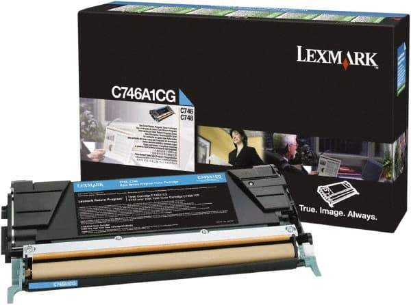 Lexmark - Cyan Toner Cartridge - Use with Lexmark C746, C748 - Makers Industrial Supply