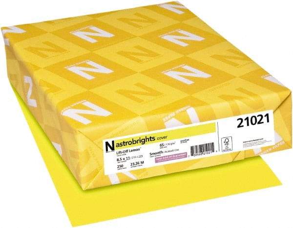 Neenah Paper - 8-1/2" x 11" Lift-Off Lemon Colored Copy Paper - Use with Inkjet Printers, Laser Printers, Copiers - Makers Industrial Supply