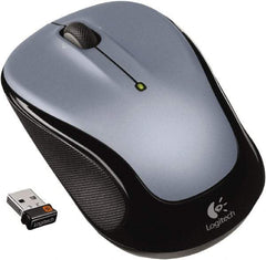 Logitech - Silver Wireless Mouse - Use with Chrome OS, Linux 2.6 & Later, Mac OS X 10.5 & Later, Windows Vista, 7, 8 - Makers Industrial Supply