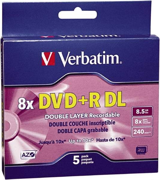 Verbatim - Silver DVD+R Disc - Use with CD, DVD Drives - Makers Industrial Supply