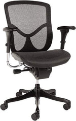 ALERA - 42-3/8" High Ergonomic Multifunction Chair - 28" Wide x 29-1/8" Deep, Breathable-A-Grade Black Mesh Seat, Black - Makers Industrial Supply