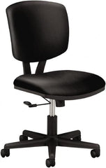 Hon - 40" High Task Chair - 25" Wide x 25-3/4" Deep, Leather Seat, Black - Makers Industrial Supply