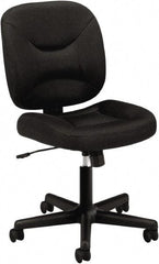 Basyx - 38-1/4" High Task Chair - 24-1/2" Wide x 33-1/2" Deep, Padded Mesh Seat, Black - Makers Industrial Supply