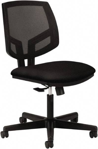 Hon - 38-3/4" High Task Chair - 24" Wide x 25" Deep, 100% Polyester Seat, Black - Makers Industrial Supply