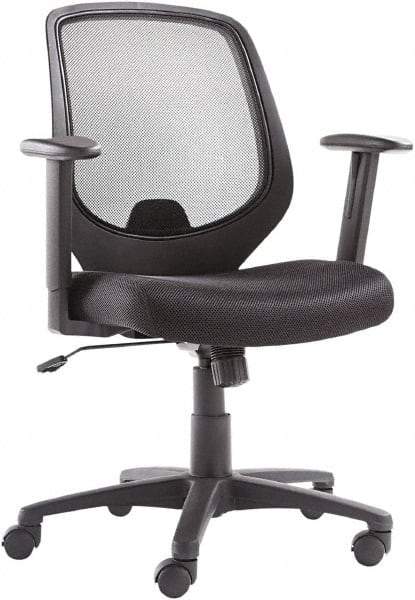 OIF - 40-3/8" High Mid Back Chair - 24" Wide x 22-7/8" Deep, Mesh Seat, Black - Makers Industrial Supply