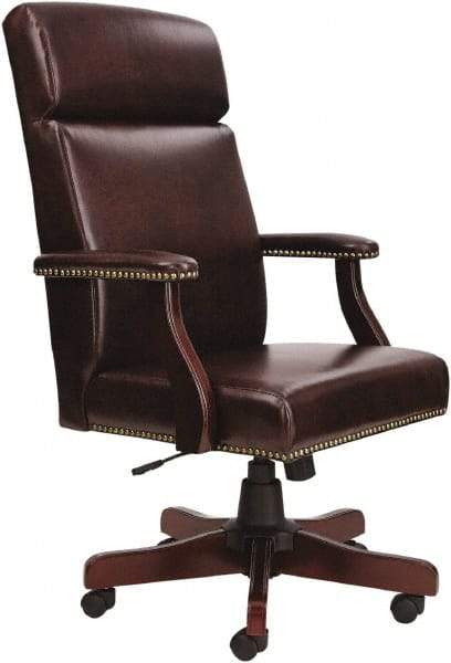 ALERA - 48-3/4" High High Back Chair - 26" Wide x 29" Deep, Vinyl Seat, Burgundy - Makers Industrial Supply