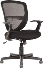 OIF - 39" High Mid Back Chair - 26-1/8" Wide x 26-3/8" Deep, Fabric Mesh Seat, Black - Makers Industrial Supply