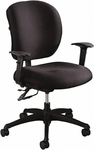 Safco - 38" High Task Chair - 26" Wide x 26" Deep, Foam Seat, Black - Makers Industrial Supply