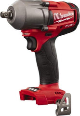 Milwaukee Tool - 1/2" Drive 18 Volt Pistol Grip Cordless Impact Wrench & Ratchet - 0 to 2,400 RPM, 0 to 3,000 BPM, 450 Ft/Lb Torque, Lithium-Ion Batteries Not Included - Makers Industrial Supply