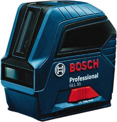 Bosch - 2 Beam 50' Max Range Self Leveling Cross Line Laser - ±5/16\x94 at 30' Accuracy, Battery Included - Makers Industrial Supply