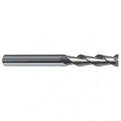 16mm Dia. - 150mm OAL - 45° Helix Bright Carbide End Mill - 2 FL - Makers Industrial Supply