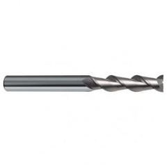 12mm Dia. - 150mm OAL - 45° Helix Bright Carbide End Mill - 2 FL - Makers Industrial Supply