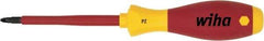 Wiha - #1 Point, 80mm Blade Length Posidrive Screwdriver - 191mm OAL - Makers Industrial Supply