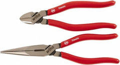 Wiha - 2 Piece Cutting Plier Set - Comes in Vinyl Pouch - Makers Industrial Supply