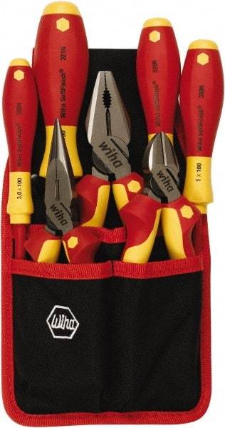 Wiha - 7 Piece Insulated Plier Set - Comes in Clamshell - Makers Industrial Supply