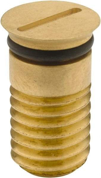 Jergens - 1 Piece M12x1.75 Vise Chip Plug - Brass, 23" Long, 14.5mm Wide - Makers Industrial Supply