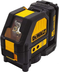 DeWALT - 2 Beam 165' Max Range Self Leveling Cross Line Laser - Red Beam, 1/8" at 30' Accuracy, 17-3/4" Long x 13" Wide x 6-1/8" High, Battery Included - Makers Industrial Supply