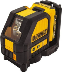 DeWALT - 2 Beam 165' Max Range Self Leveling Cross Line Laser - Green Beam, 1/8" at 30' Accuracy, 17-3/4" Long x 13" Wide x 6-1/8" High, Battery Included - Makers Industrial Supply