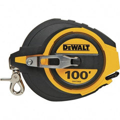 DeWALT - 100' x 3/8" Tape Measure - 1/8" Graduation, Inch Graduation Style - Makers Industrial Supply