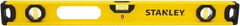 Stanley - Magnetic 24" Long 3 Vial I-Beam Level - Aluminum, Yellow, 1 Level & 2 Plumb Vials - Makers Industrial Supply