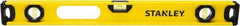 Stanley - 24" Long 3 Vial I-Beam Level - Aluminum, Yellow, 1 Level & 2 Plumb Vials - Makers Industrial Supply