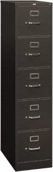 Hon - 15" Wide x 60" High x 26-1/2" Deep, 5 Drawer Vertical File - Steel, Charcoal - Makers Industrial Supply