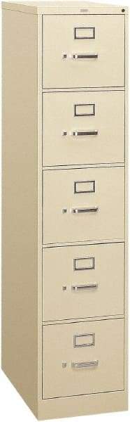 Hon - 15" Wide x 60" High x 26-1/2" Deep, 5 Drawer Vertical File - Steel, Putty - Makers Industrial Supply